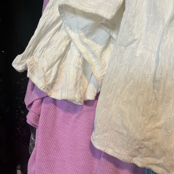 Free People Keeley Set in Ivory Crop Top Wide Leg High Waist Gauze Cotton Blend - Picture 16 of 16